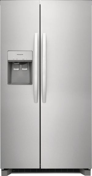 front view of the Frigidaire® 22.2 Cu. Ft. Stainless Steel Counter Depth Side-by-Side Refrigerator