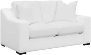 front view of the Coaster® Ashlyn White Loveseat