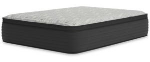 front view of the Sierra Sleep® By Ashley® Palisades Hybrid Ultra Plush Euro Top Queen Mattress Bed in a Box
