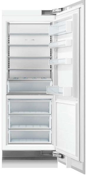 front view of an opened Fisher & Paykel 30 in. 16.3 Cu. Ft. Panel Ready Column Refrigerator