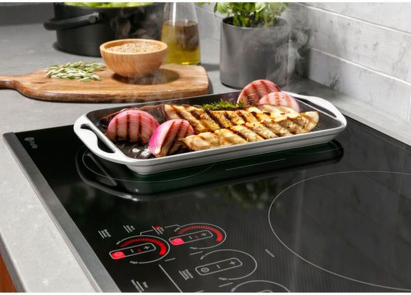 GE Profile™ 36" Stainless Steel on Black Induction Cooktop