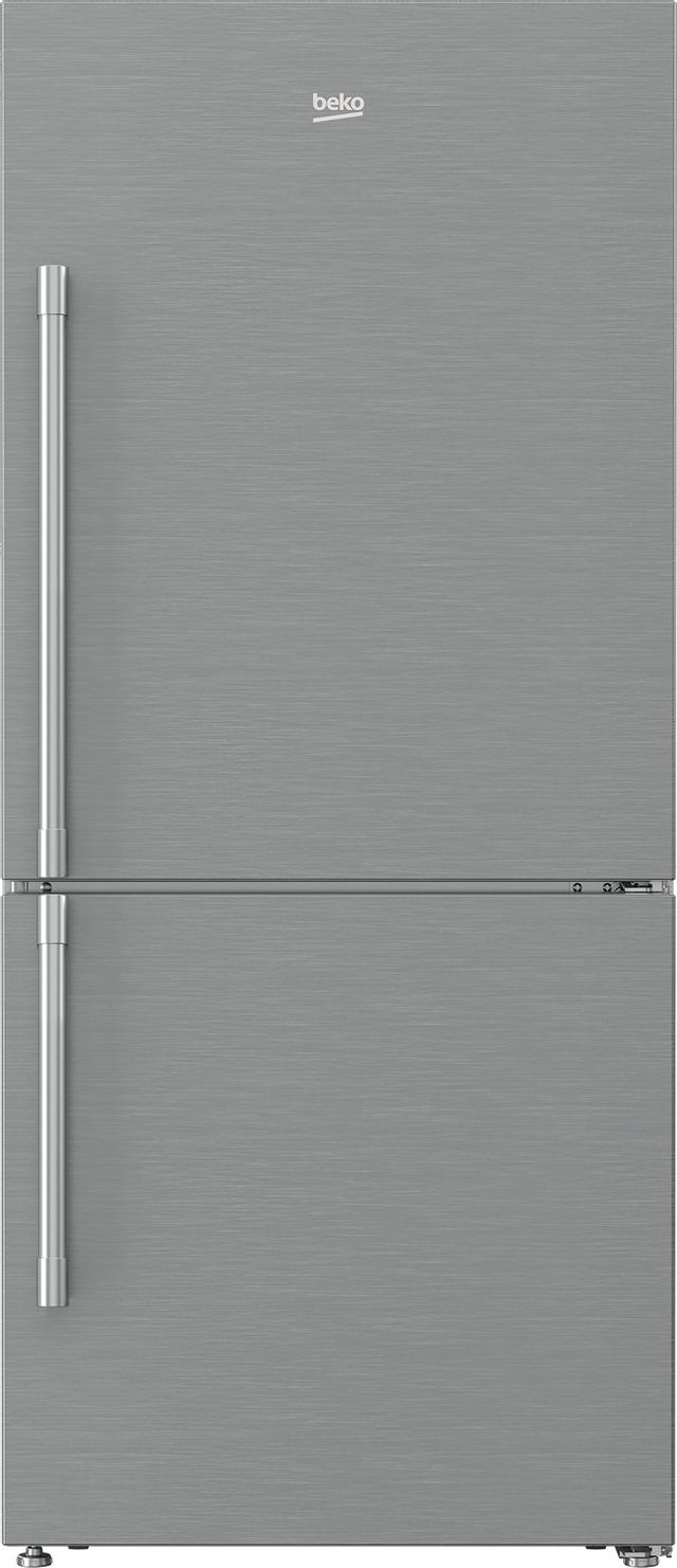 Beko Fingerprint Free Stainless Steel Freestanding Bottom Freezer Refrigerator