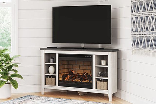 The Signature Design by Ashley Dorrinson collection electric fireplace TV stand