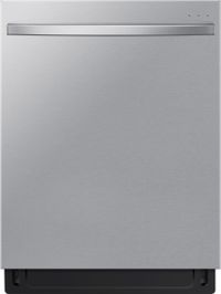 front view of the Samsung 24" Fingerprint Resistant Stainless Steel Top Control Built In Dishwasher