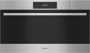 front view of the Wolf® E Series Transitional 30" Stainless Steel Single Electric Wall Oven