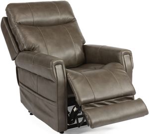 Flexsteel Jenkins Brown Power Lift Recliner with Power Headrest and Lumbar