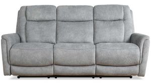 Parker-House-Linus-Hudson-Grey-Power-Reclining-Sofa front view of the Parker House® Linus Hudson Grey Power Reclining Sofa