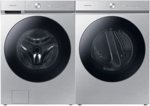 Samsung Bespoke 8700 Series Silver Steel Front Load Laundry Pair