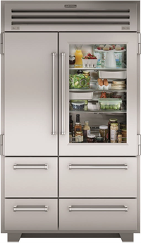 front view of the Sub-Zero® PRO 30.4 Cu. Ft. Stainless Frame Built In Side-by-Side Refrigerator