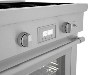 close front view of a thermador induction range