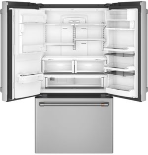 inside view of a Café™ 22.2 Cu. Ft. Stainless Steel Counter Depth French Door Refrigerator