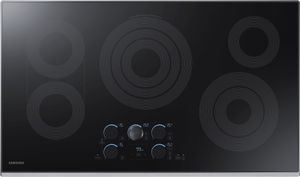 top view of a Samsung 36" Stainless Steel Electric Cooktop