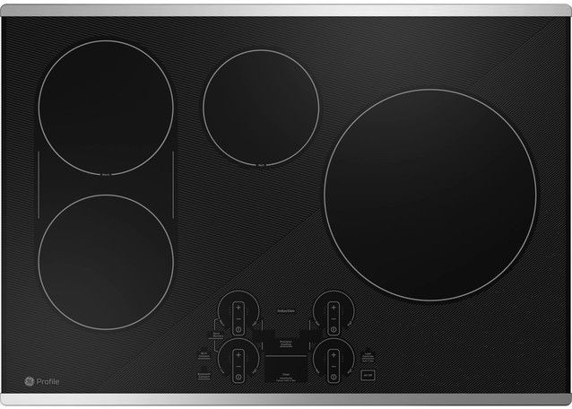GE Profile™ 30" Black/Stainless Built-In Induction Cooktop