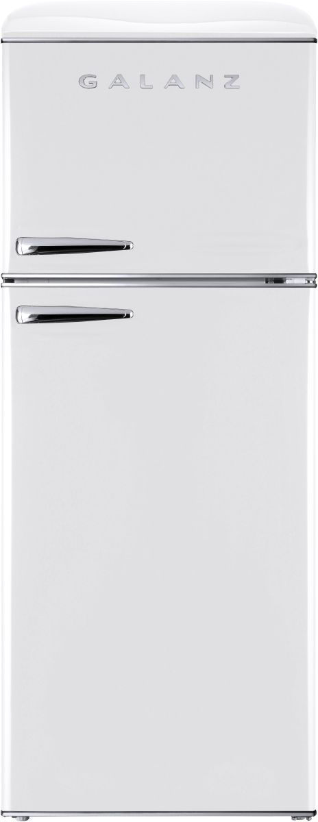 Galanz 12.0 Cu. Ft. Milkshake White Retro Top Mount Refrigerator