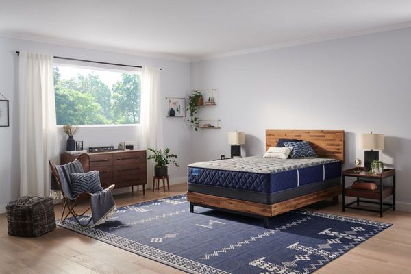 Bedroom Featuring a Sealy Carrington Chase Spring Midnight Cove Innerspring Firm Tight Top Twin Mattress