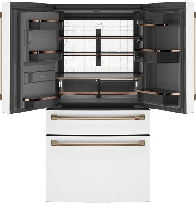 Café™ 22.3 Cu. Ft. Matte White Counter Depth French Door Refrigerator