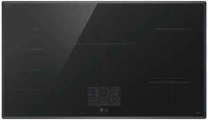 top view of the LG Studio 36" Black Induction Cooktop