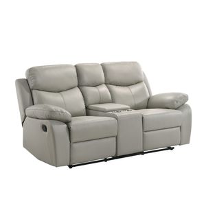 light-grey-leather-loveseat