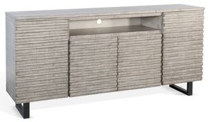 front view of the Sunny Designs™ Alpine Grey 72" Media Console Server