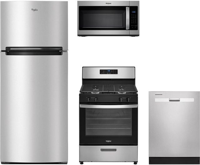 Whirlpool® 4 Piece Stainless Steel Kitchen Package