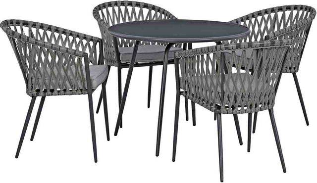 Palm Bliss 5-Piece Gray Outdoor Dining Set