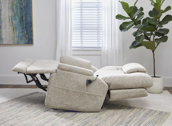 Flexsteel Zecliner Model II Shell Power Lift Recliner with Power Headrest/Lumbar and Heat/Massage