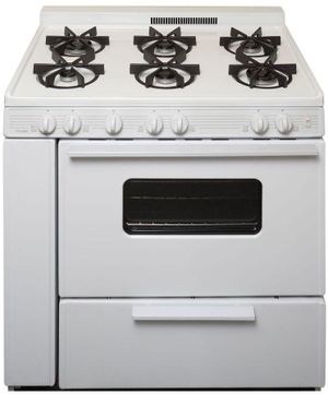 Premier 36" White Free Standing Gas Range