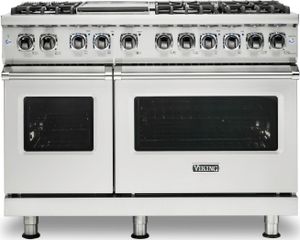 front view of the Viking® Professional 5 Series 48" Stainless Steel Pro Style Dual Fuel Liquid Propane Range