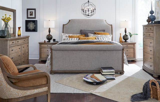 Liberty Furniture Americana Farmhouse Black/Taupe King Sleigh Bed lifestyle image