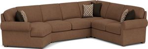 front view of the Flexsteel® Randall Brown Cafe Sectional