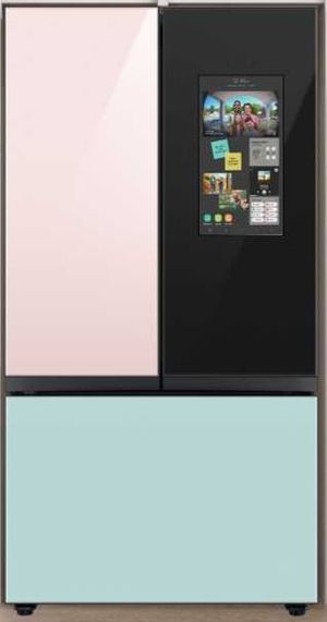 Samsung Bespoke 24 Cu. Ft. Charcoal Glass/Panel Ready Counter Depth French Door Refrigerator