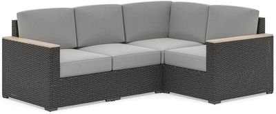 front view of the homestyles® Boca Raton Brown Outdoor 4-Seat Sectional