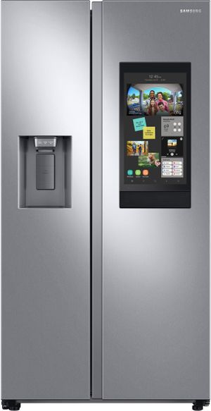 Samsung 21.5 Cu. Ft. Stainless Steel Counter Depth Side-by-Side Refrigerator Doors Closed