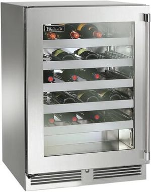  Perlick® Signature Series 5.2 Cu. Ft. Stainless Steel Frame Single Zone Outdoor Wine Cooler