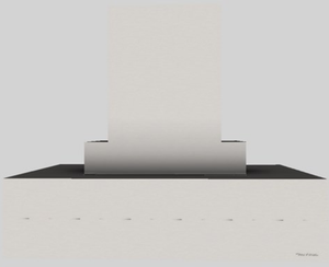 contemporary island range hood in a stainless steel finish