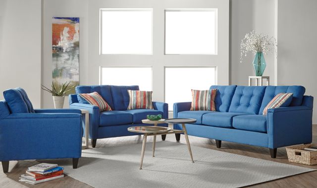 Bonfire Sofa from Walker Furniture (blue sofa set in living room)