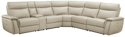 Homelegance Maroni 6-Piece Off-White Modular Power Reclining Sectional