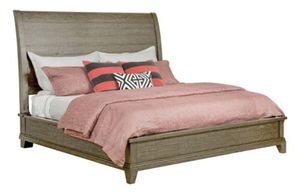 front view of the Kincaid® Plank Road Stone Eastburn Queen Sleigh Bed