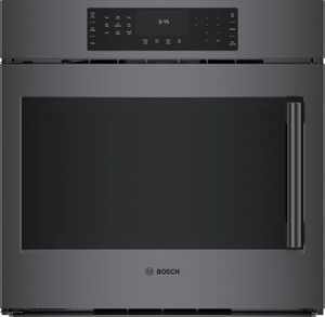 front view of the Bosch® 800 Series 30" Black Stainless Steel Left-Hand Single Electric Wall Oven