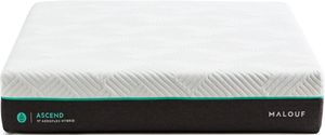 front view of the Malouf™ Ascend AeroFlex™ Hybrid Ultra Plush Tight Top Queen Mattress in a Box