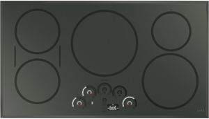 top view of the Café™ 36" Flagstone Gray Induction Cooktop