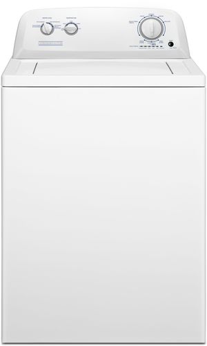 front view of the Crosley® Conservator 3.5 Cu. Ft. White Top Load Washer