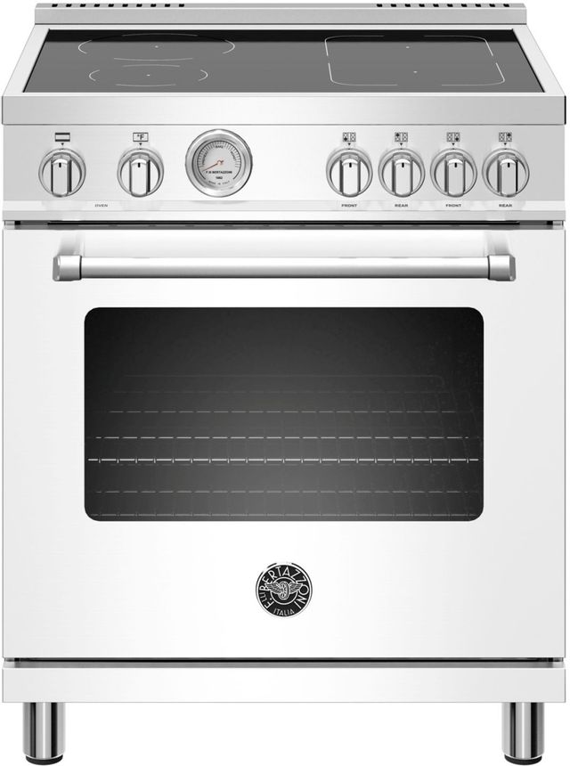 Bertazzoni induction range in brushed stainless steel