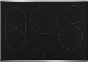 Black and stainless steel Cafe electric cooktop