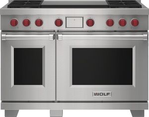 Wolf 48" Stainless Steel Freestanding Dual Fuel Range