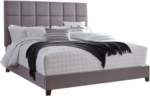 view of the Signature Design by Ashley® Dolante 2-Piece Gray King Panel Bed Set