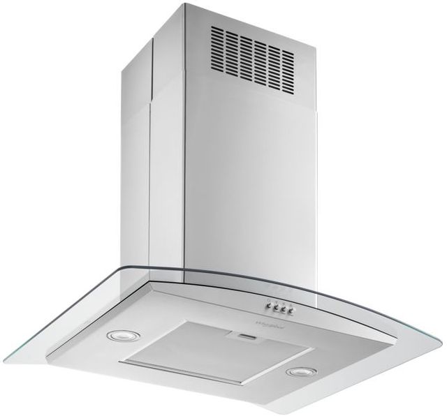 front view of the Whirlpool® 30" Stainless Steel Island Range Hood