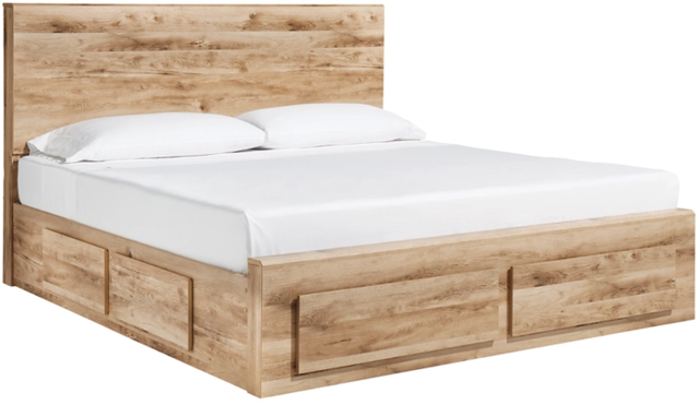  Signature Design by Ashley® Hyanna Tan Queen Panel Storage Bed