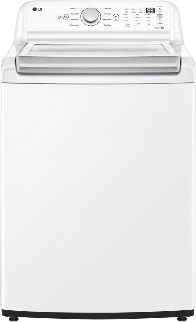 White LG top load washing machine