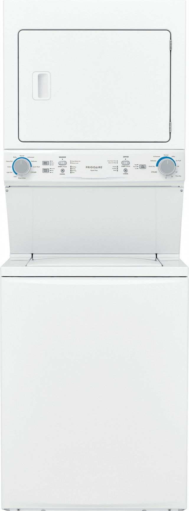 Frigidaire Washer Dryer White Electric Stack Laundry
